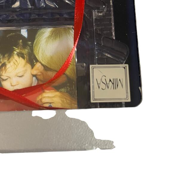 NEW Mikasa Winter Magic Chalet Photo Frame Ornament 3" Lead Crystal Germany - Picture 6 of 6